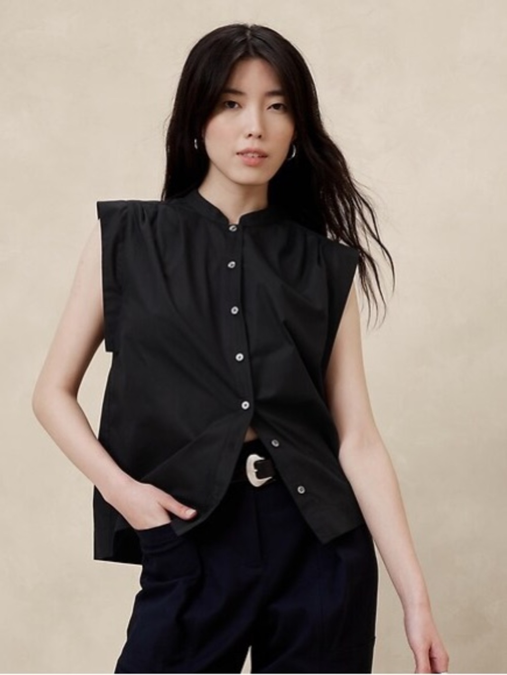 NWT | Banana Republic Oversized Poplin Top
